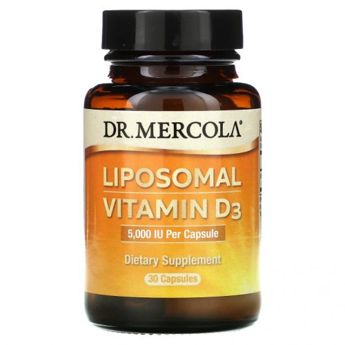 Dr. Mercola, 리포소말 비타민 D, 5,000 IU, 30 캡슐