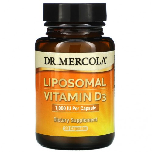 Dr. Mercola, 리포솜 비타민D3, 1,000IU, 캡슐 30정