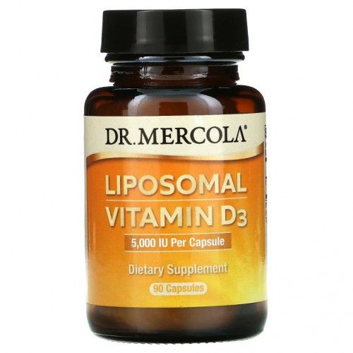 Dr. Mercola, 리포소말 비타민D3, 5,000IU, 캡슐 90정