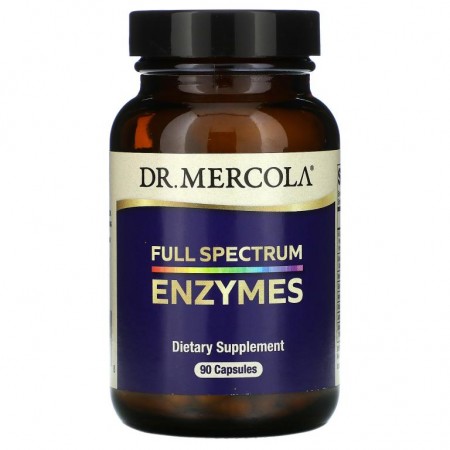 Dr. Mercola, Enzymes, 풀 스펙트럼, 캡슐 90정