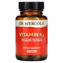 Dr. Mercola, 비타민 K2, 180mcg, 캡슐 30정