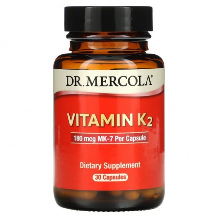 Dr. Mercola, 비타민 K2, 180mcg, 캡슐 30정