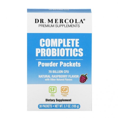 Dr. Mercola, 어린이용 컴플리트 프로바이오틱 분말 팩, 천연 라즈베리, 700억 CFU, 30팩, 각 3.5g(0.12oz)