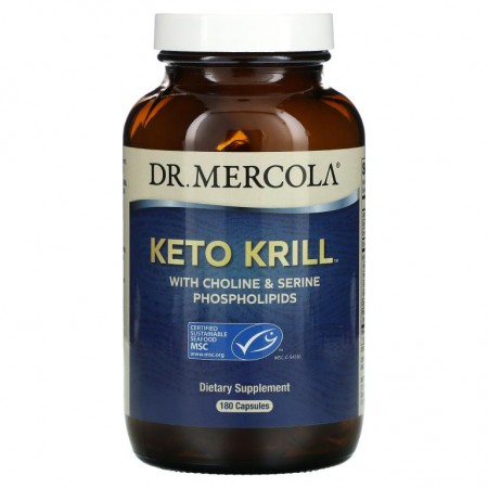Dr. Mercola, 콜린 및 세린인지질이 함유된 케토 크릴, 캡슐 180개