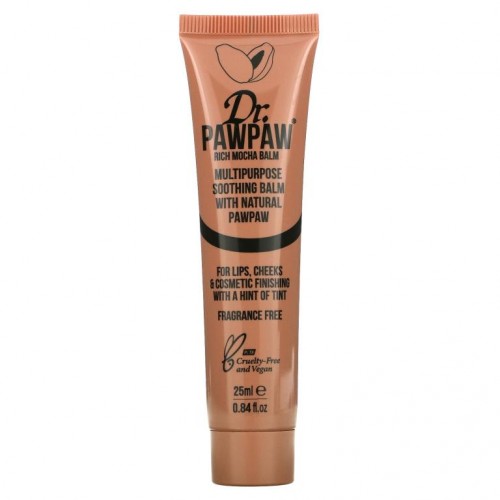 Dr. PAWPAW, Multipurpose Soothing Balm with Natural PawPaw, Rich Mocha, 0.84 fl oz (25 ml)