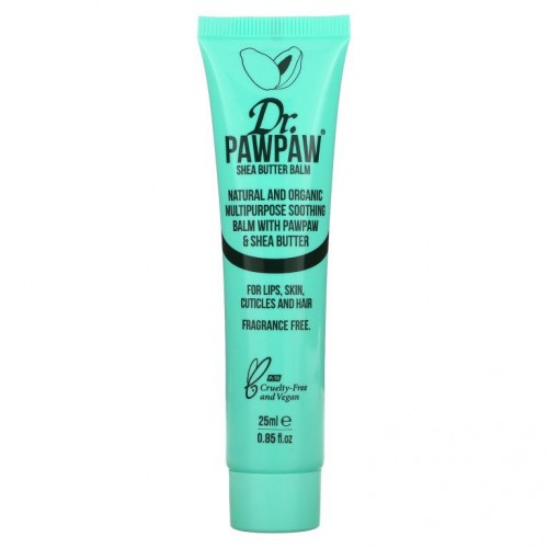 Dr. PAWPAW, 파우파우 및 시어버터가 함유된 다목적 수딩 밤, 향료 무함유, 25ml(0.85fl oz)