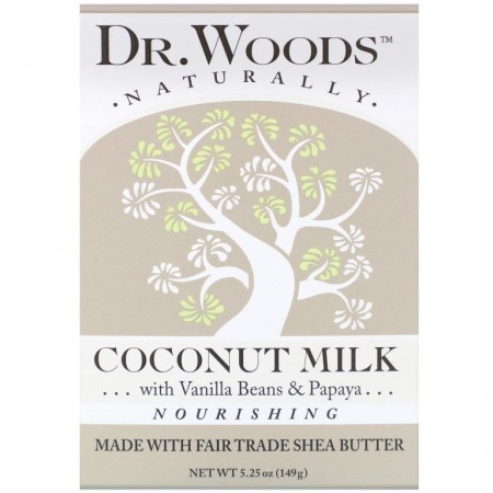 Dr. Woods, 바 비누, 코코넛 밀크, 149g(5.25oz)
