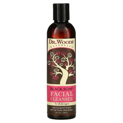 Dr. Woods, 페이셜 클렌저, 블랙 솝, 8 fl oz (236 ml)