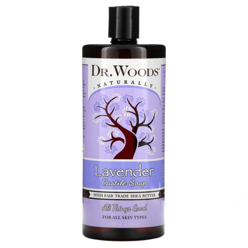 Dr. Woods, 라벤더 카스티야 비누, 공정 무역 시어버터 함유, 946ml(32fl oz)
