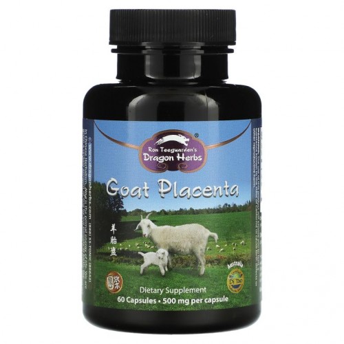 Dragon Herbs, 염소 태반, 500 mg, 60 캡슐