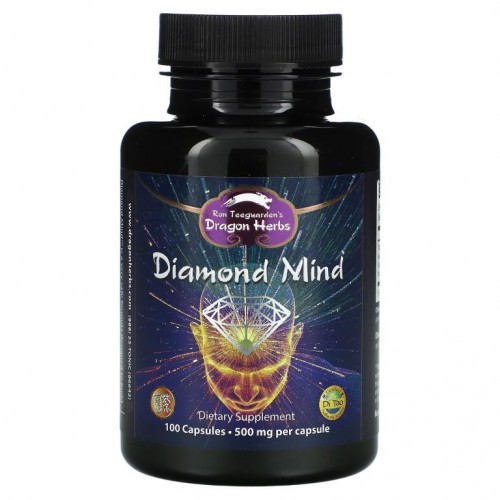 Dragon Herbs, 다이아몬드 마인드, 500mg, 캡슐 100정