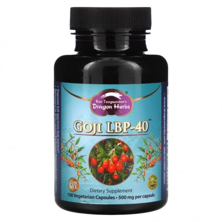 Dragon Herbs, 구기자 LBP-40, 500mg, 베지 캡슐 100정