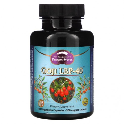Dragon Herbs, 구기자 LBP-40, 500mg, 베지 캡슐 100정