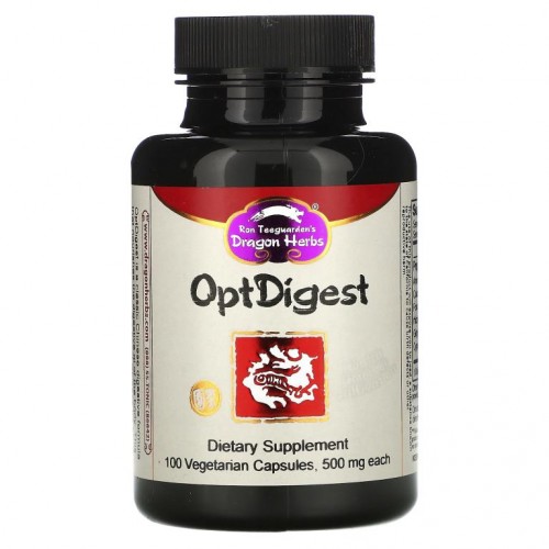 Dragon Herbs, OptDigest, 500mg, 베지 캡슐 100정