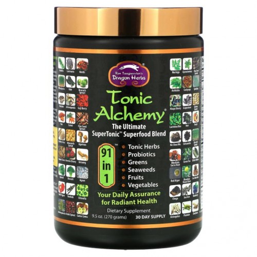Dragon Herbs, Tonic Alchemy, 최고의 슈퍼토닉 슈퍼 푸드 혼합물, 270g(9.5oz)