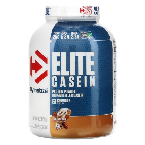 Dymatize, 엘리트 카세인, 시나몬 번, 4 파운드 (1,836 g)