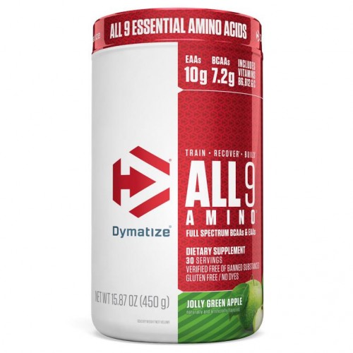 Dymatize, ALL9AMINO, 그린애플 맛, 450g(15.87oz)