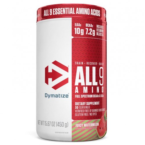 Dymatize, All 9 Amino, 주시 워터멜론, 450g(15.87oz)