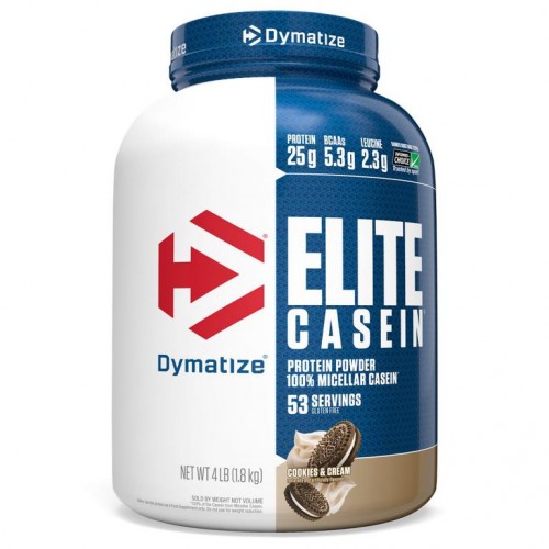 Dymatize, Elite Casein, 쿠키 & 크림, 1.8 kg(4 lbs)