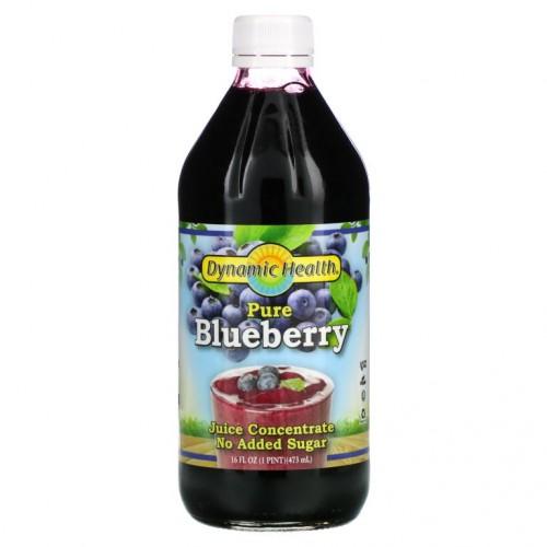 Dynamic Health Laboratories, 순수 블루베리, 100% 과즙 농축물, 무가당, 473ml(16fl oz)