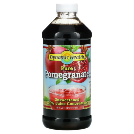 Dynamic Health  Laboratories, 순수 석류, 100% 즙 농축물, 무가당, 473ml(16fl oz)