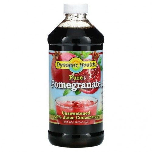 Dynamic Health Laboratories, 순수 석류, 100% 즙 농축물, 무가당, 473ml(16fl oz)
