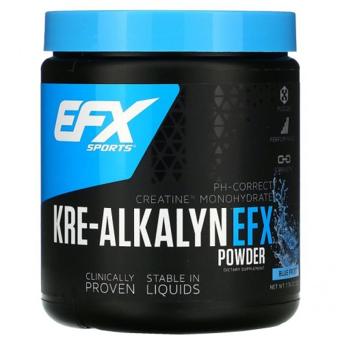 EFX Sports, Kre-Alkalyn EFX 분말, 블루 프로스트, 220g(7.76oz)