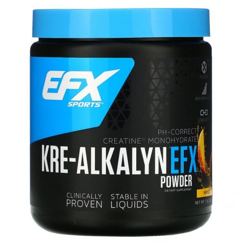 EFX Sports, Kre-Alkalyn EFX 파우더, 망고 맛, 220g(7.76oz)