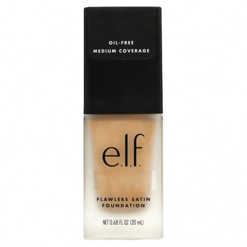 E.L.F., 플로레스 피니쉬 파운데이션, 오일 프리, 샌드, 0.68 fl oz (20 ml)