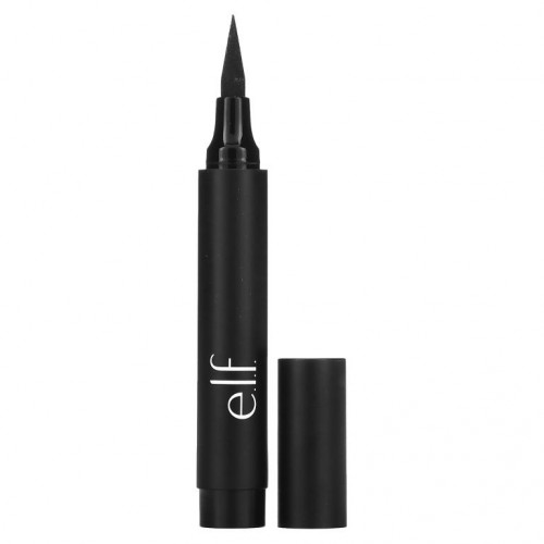 E.L.F., 강한 잉크 아이라이너, 진짜 검정색, 2.5 g(0.088 oz)