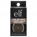 E.L.F., Lock On, 라이너 및 브로우 크림, 미디엄 브라운, 5.5g(0.19oz)