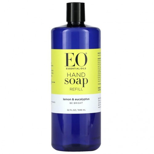 EO Products, 손 비누, 리필, 레몬 & 유칼립투스, 946ml(32fl oz)