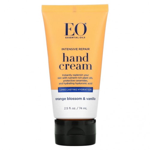 EO Products, Intensive Repair Hand Cream, Orange Blossom & Vanilla, 2.5 fl oz (74 ml)
