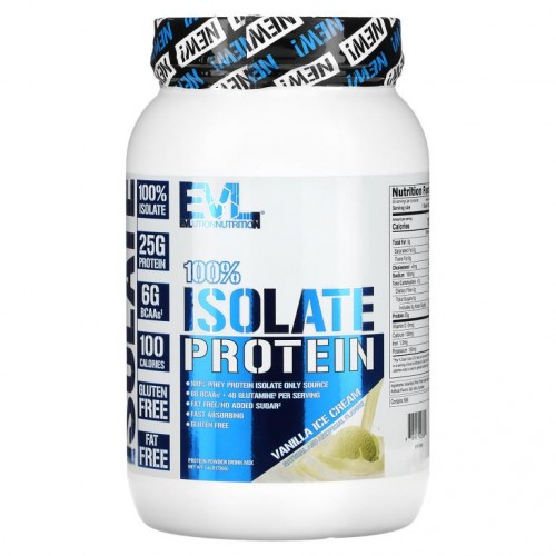 EVLution Nutrition, 100% 아이솔레이트, 바닐라 아이스크림, 726g(1.6lb)