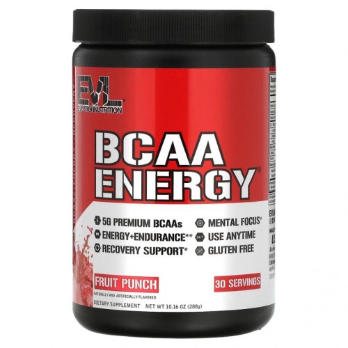 EVLution Nutrition, BCAA ENERGY, 프루츠 펀치, 288g(10.16oz)