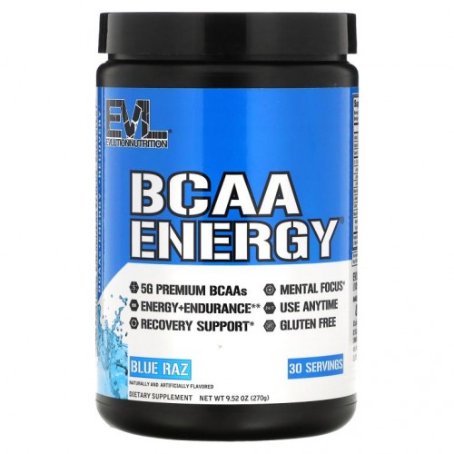 EVLution Nutrition, BCAA Energy, Blue Raz, 10.26 oz (291 g)
