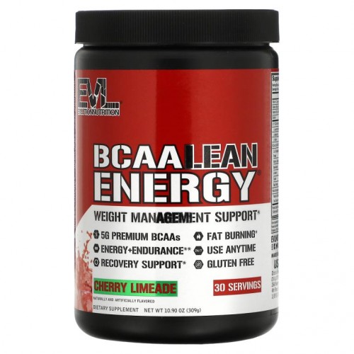 EVLution Nutrition, BCAA LEAN ENERGY, 체리 라임에이드, 309g(10.90oz)