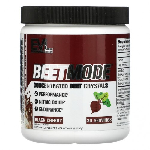 EVLution Nutrition, BeetMode, 농축 비트 결정, 블랙 체리, 195g(6.88oz)