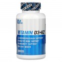 EVLution Nutrition, 비타민D3 + K2, 베지 캡슐 60정