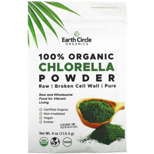 Earth Circle Organics, 유기농 클로렐라 분말, 113.4g(4oz)