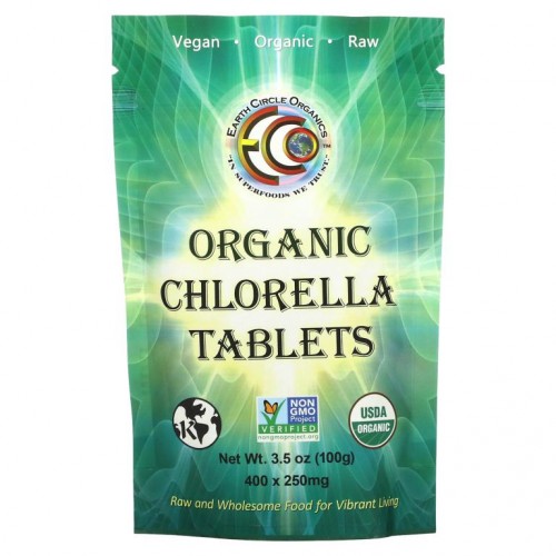 Earth Circle Organics, 유기농 클로렐라 정제, 250mg, 400정, 100g(3.5oz)