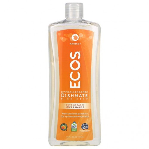 Earth Friendly Products, 울트라 디쉬메이트, 액체 주방용 클리너, 천연 살구, 25 fl oz (739 ml)