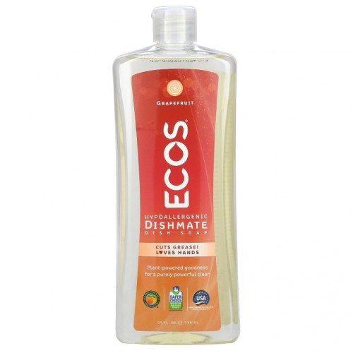 Earth Friendly Products, Ultra Dishmate, 액상 주방 세제, 천연 자몽, 25액량 온스 (739 ml)