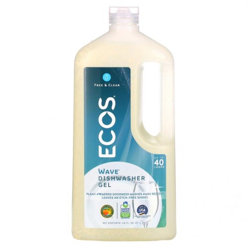 Earth Friendly Products, Wave, 식기 세척기 젤, 깨끗하고 좋은 성분, 1.18L(40fl oz)