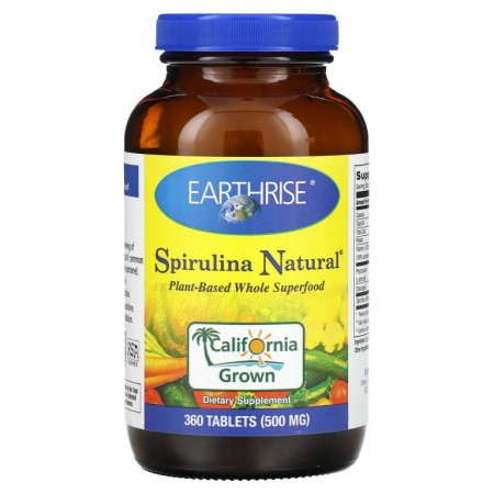 Earthrise, Spirulina Natural, 500mg, 360정