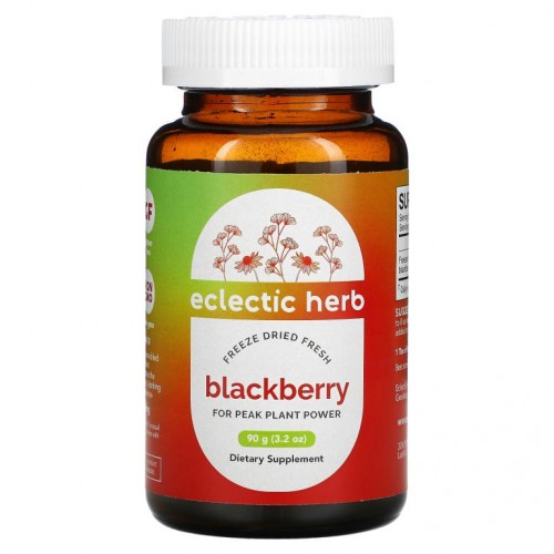Eclectic Institute, 무가공 신선 동결 건조, 블랙베리, 천연 식품 분말, 90g(3.2oz)