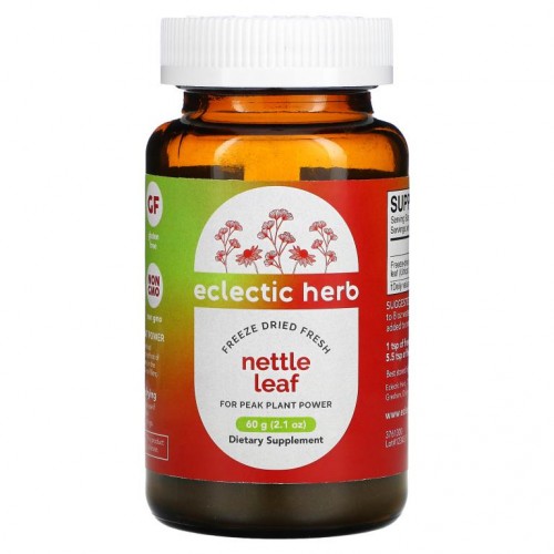 Eclectic Institute, 쐐기풀 잎, 천연 식품 파우더, 60g(2.1oz)