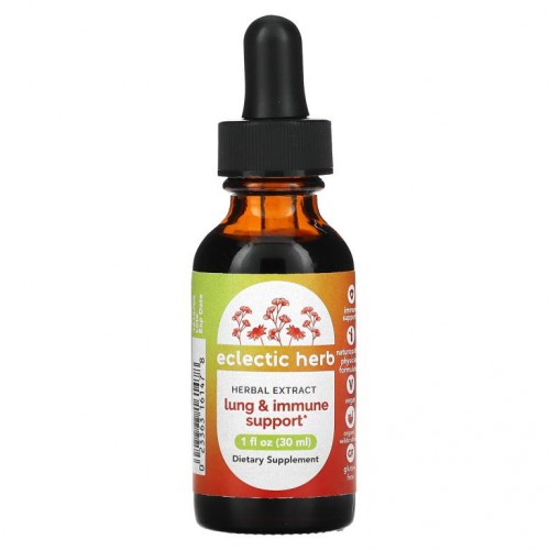 Eclectic Institute, 폐 건강 및 면역력 증진 보충제, 30ml(1fl oz)