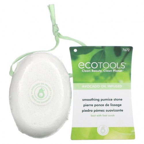 EcoTools, 스무딩 퓨미스 스톤, 아보카도 오일 함유, 1개입