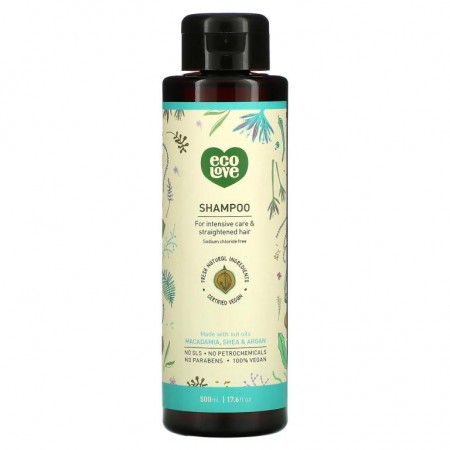Eco Love, 샴푸, 마카다미아, 시어버터, 아르간오일, 500ml(17.6fl oz)